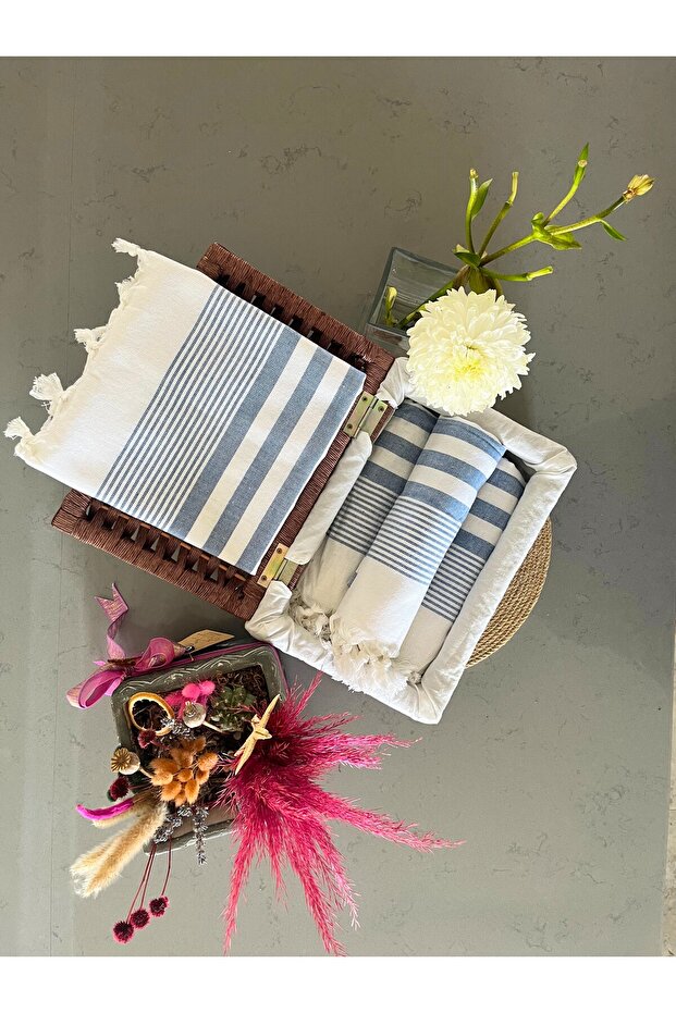 4'LÜ SET, EL VE MUTFAK HAVLUSU, MİSAFİR HAVLUSU 45X90 CM - 2