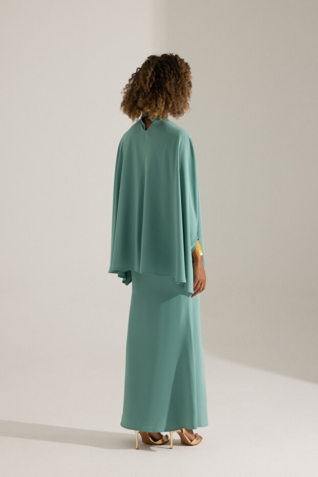 AGUST SU YEŞİLİ BLUZ VE ETEK - 5