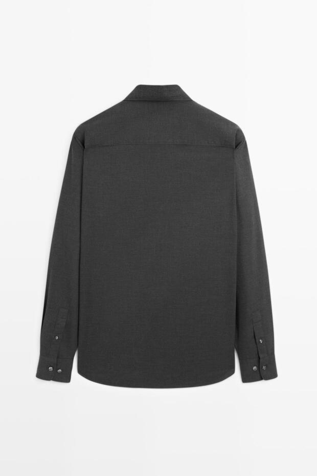 Mikro kareli regular fit gömlek - 8