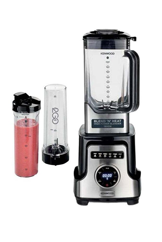 KENWOOD Premium Power Blender, Goblet, 2 Smoothie Bottles, Heating Function, 10 Speeds, 6 Preset Pr