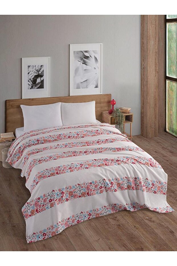 Tek Kişilik Baskılı Pike Koltuk Örtüsü Breeze 180x230 cm - 5