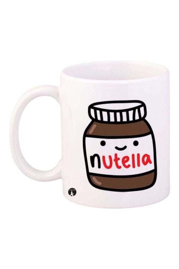 Nutella Printed Mug White/Brown/Red Standard Size