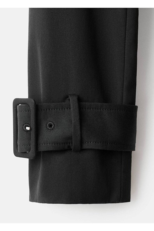 %100 pamuklu klasik trençkot - 8