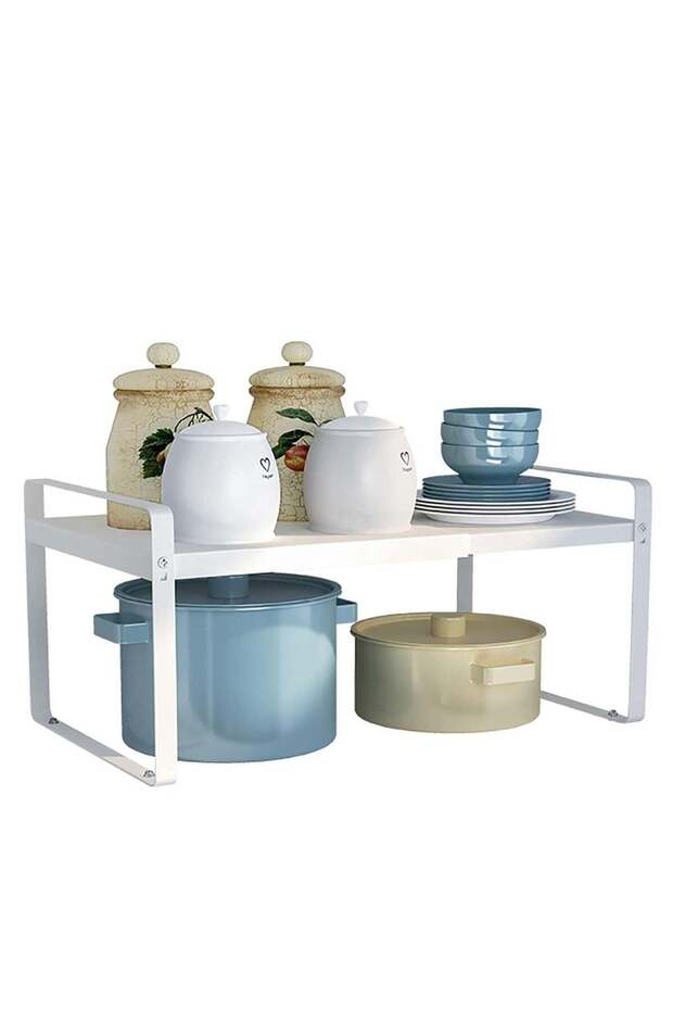 Expandable Countertop Organizer Shelf Movable Multifunctional Kitchen Shelf Spice Rack Cabinet Pant