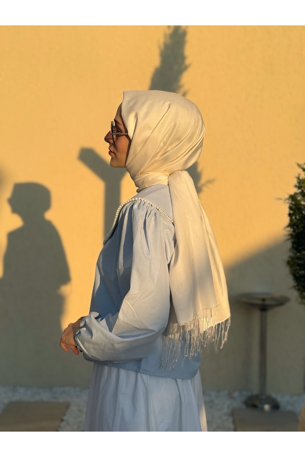 İnci Detay Bebe Yaka Gömlek - 4