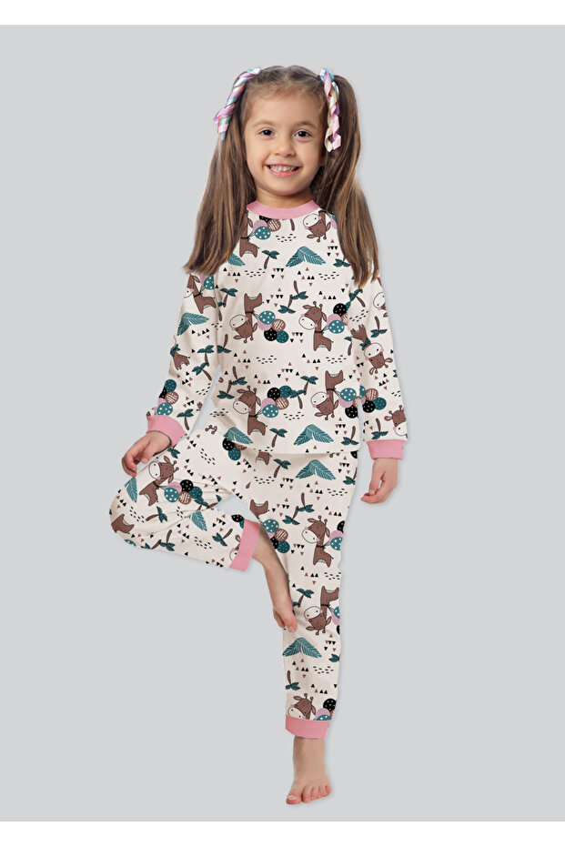 3 Adet Kız - Erkek Pijama Alt-Üst Takım 3,4,5,6,7,8 Yaş - 2