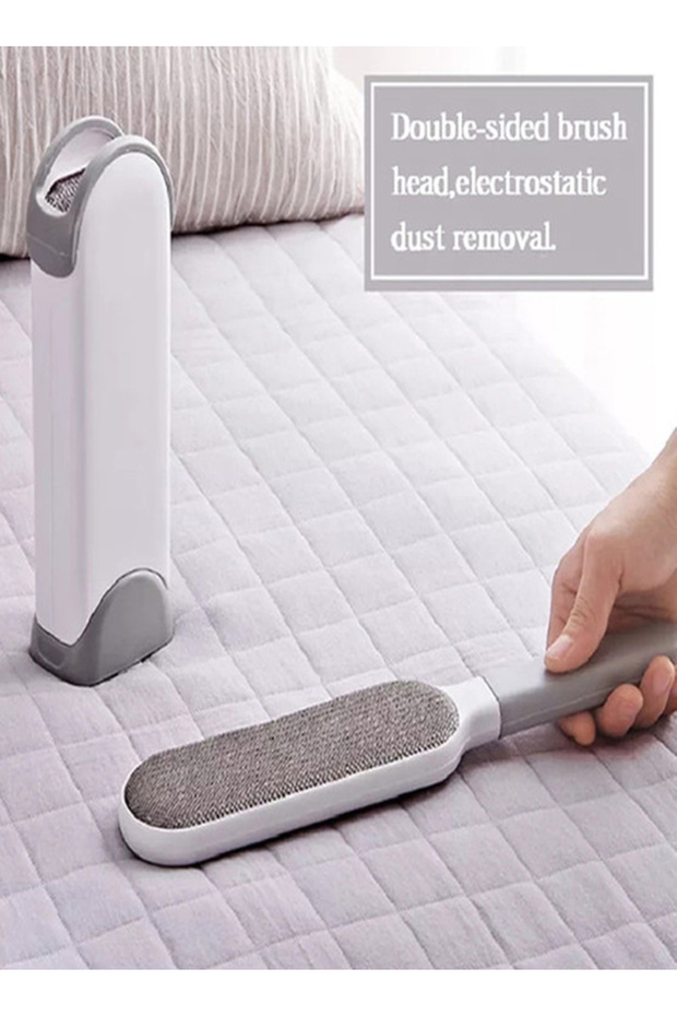 Sticky Clothes Hair Remover Lint Brush White 7.5x5x33cm