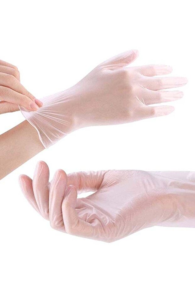 100-Piece Vinyl Disposable Gloves Packaging May Vary Clear Large