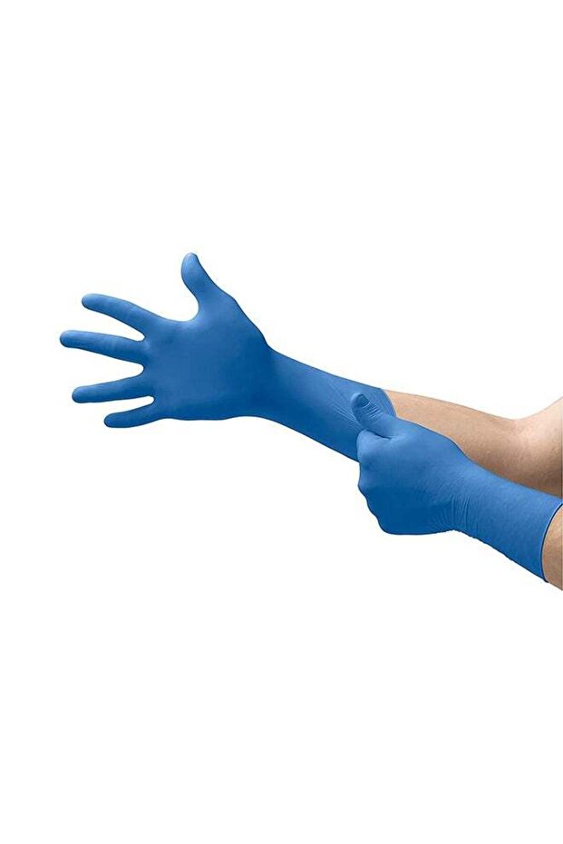 100-Piece Disposable Nitrile Gloves Set Blue XL