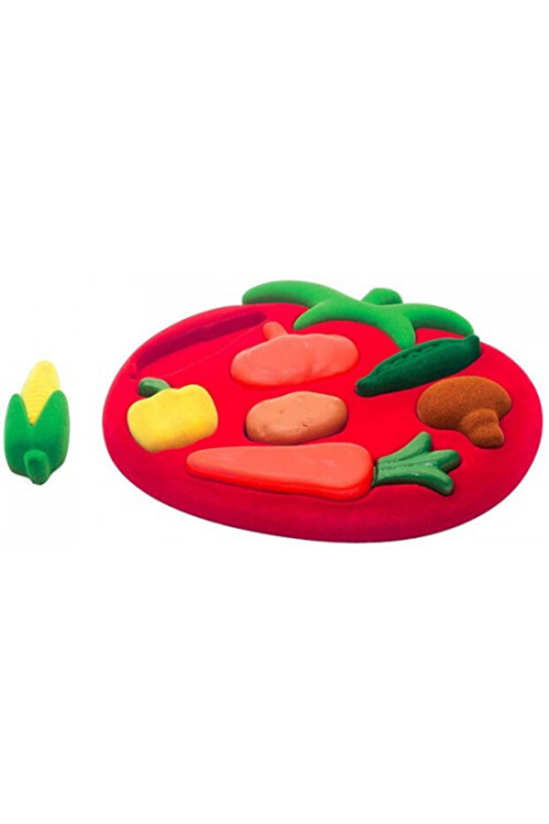 3D rubber shape sorter toy Vegetables,
