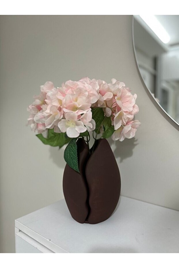 Coffee Checkered Vase - 1