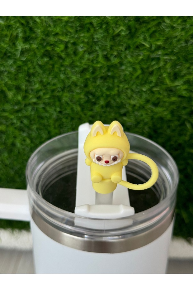 Labubu Termos Pipet Süsü/Lafufu Pipet Tıpası/Pipet Kılıfı - 3