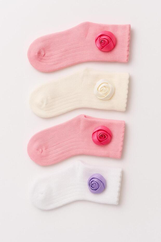 4 Pairs of Accessories Seamless Girls' Socks