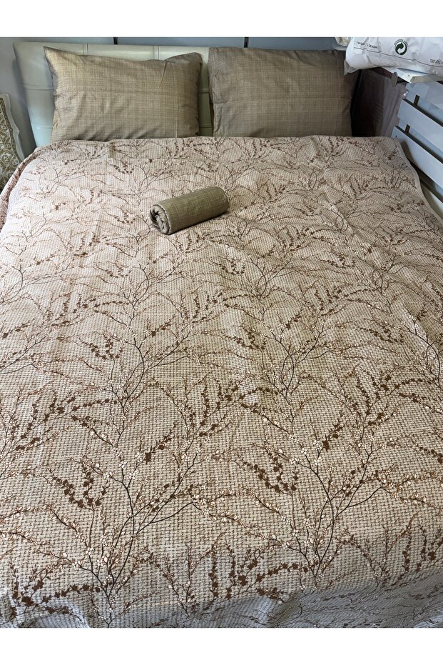 Sprout Patterned Sheet Elastic Double Pique Set - 5