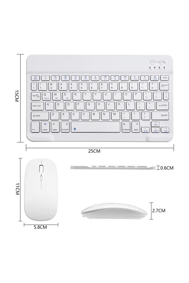 REDMAGIC Astra Gaming 9.06" Tablet için Uyumlu Slim Şarjlı Türkçe Bluetooth Klavye / Mouse Seti - 2