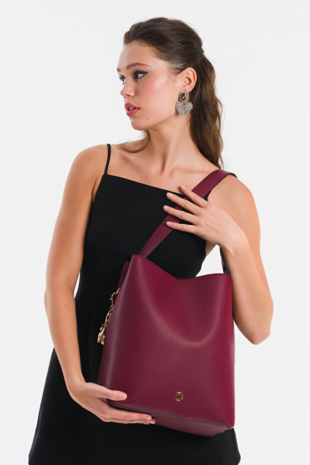 Claret Red-Claret Red Women's Shoulder Bag Us25535