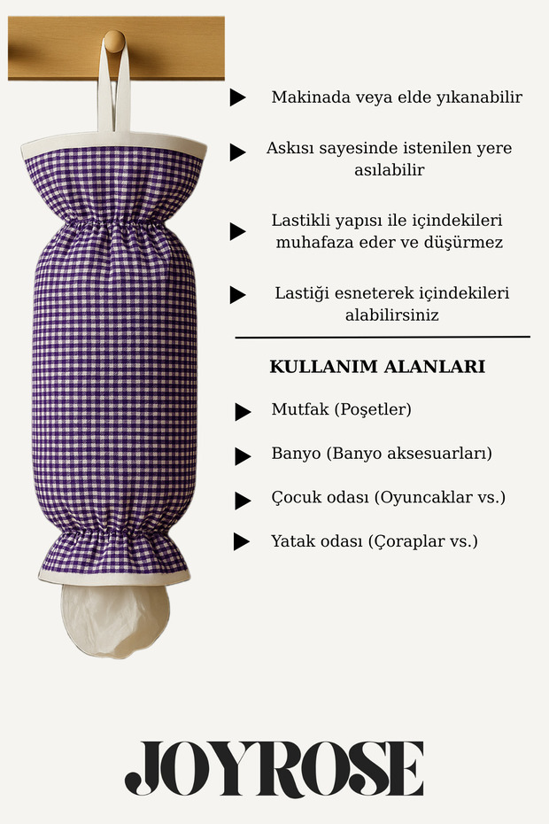 Poşetlik – Poşet Organizeri, Poşet Sepeti, Mutfak Poşet Düzenleyici Çok Amaçlı Saklama Ürünü - 3