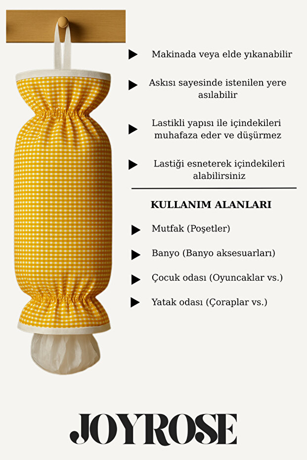 Poşetlik – Poşet Organizeri, Poşet Sepeti, Mutfak Poşet Düzenleyici Çok Amaçlı Saklama Ürünü - 3