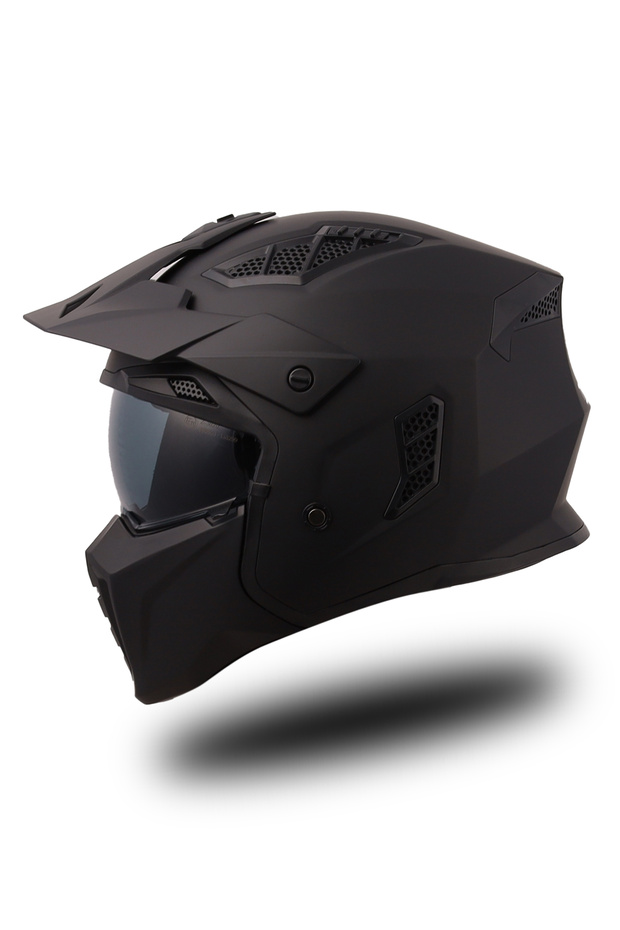 Helix Mat Siyah Modüler Kask - 4