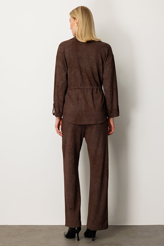 Batik Patterned Button Front Jacket - 4