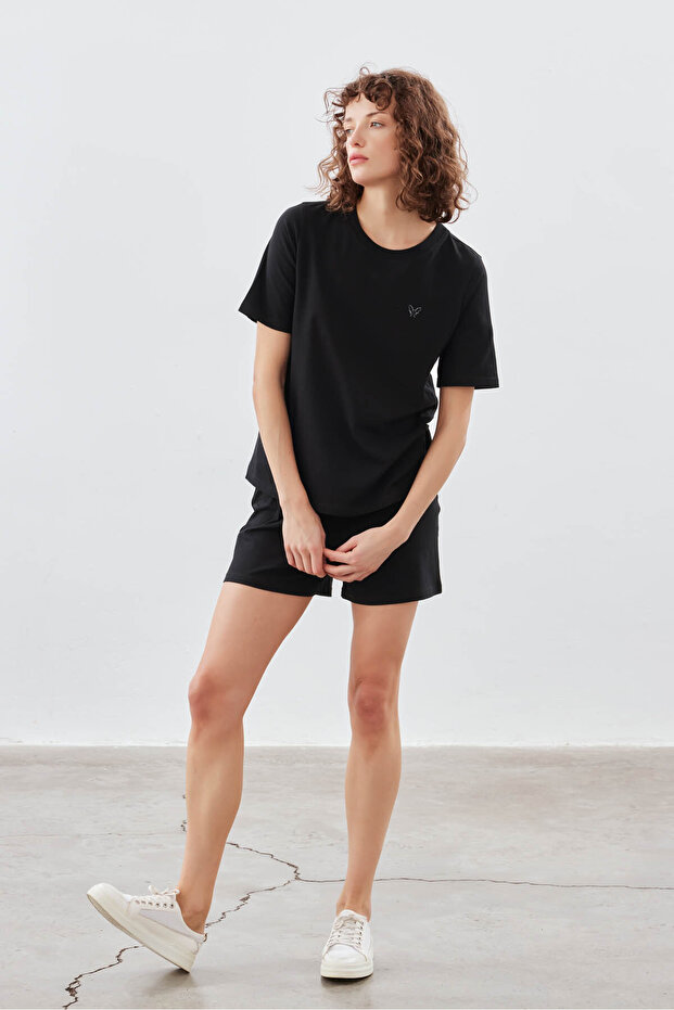 Kadın Pamuklu Şort Pijama Altı - 3