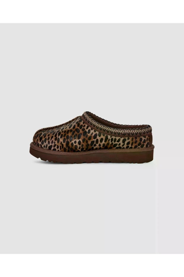 Kadın Yumuşak Astarlı EVA Dış Taban Süet Yüzey Leopar Terlik 1158350-BURNTCEDAR - 3