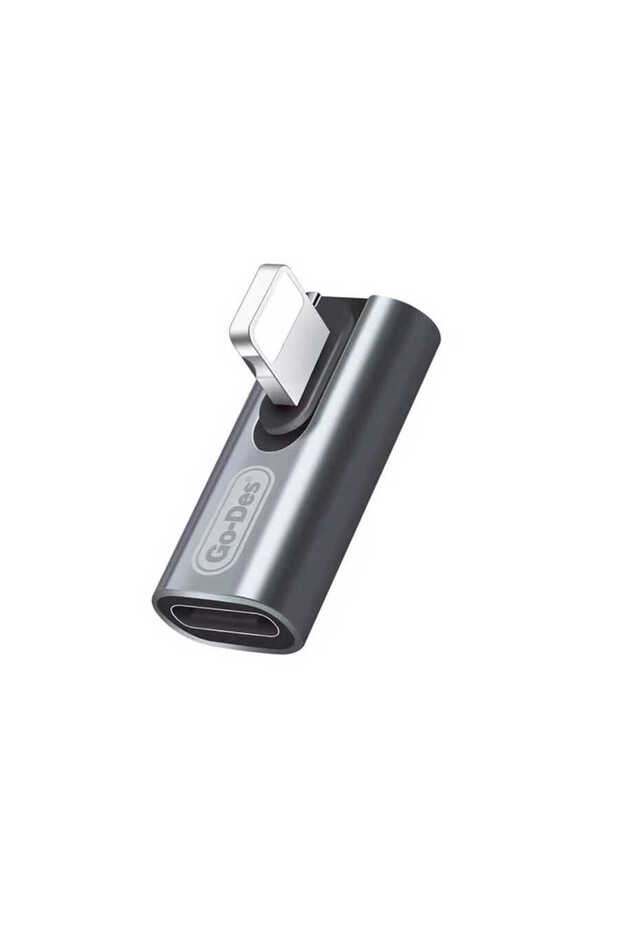 Go Des GD-CT037 Type-C to Lightning Çevirici Siyah - 1