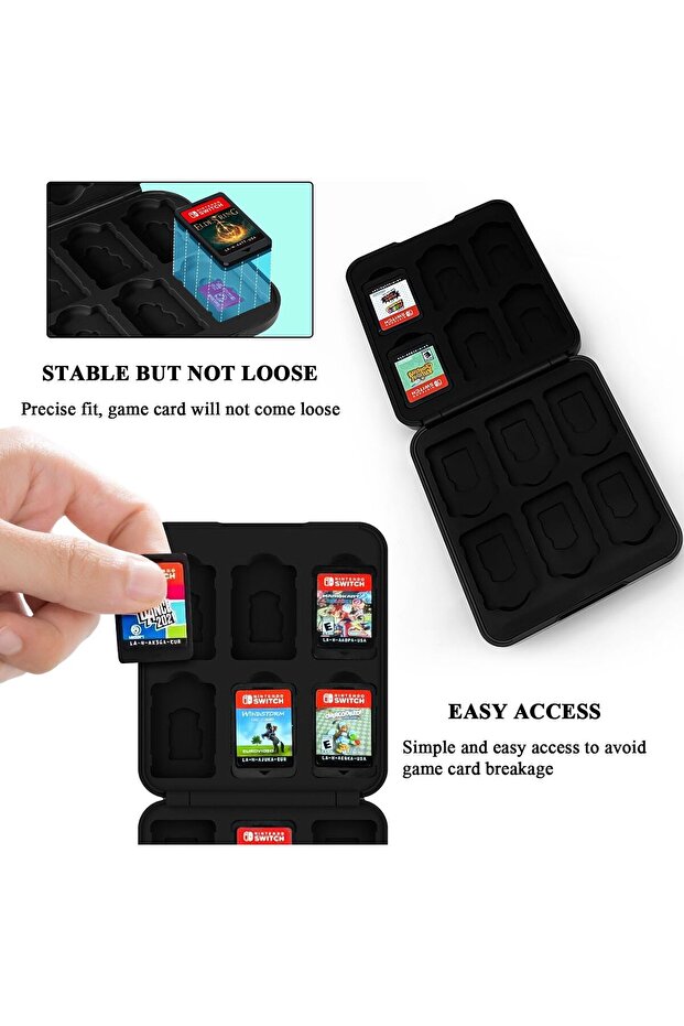 حافظة بطاقات ألعاب Switch، حامل ألعاب Switch، صندوق تخزين البطاقات، Nintendo Switch Oled/Switch/Switch Lite - 4