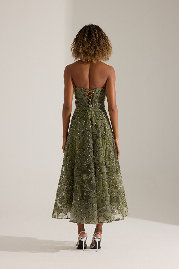 Olyssia Haki Elbise - 5