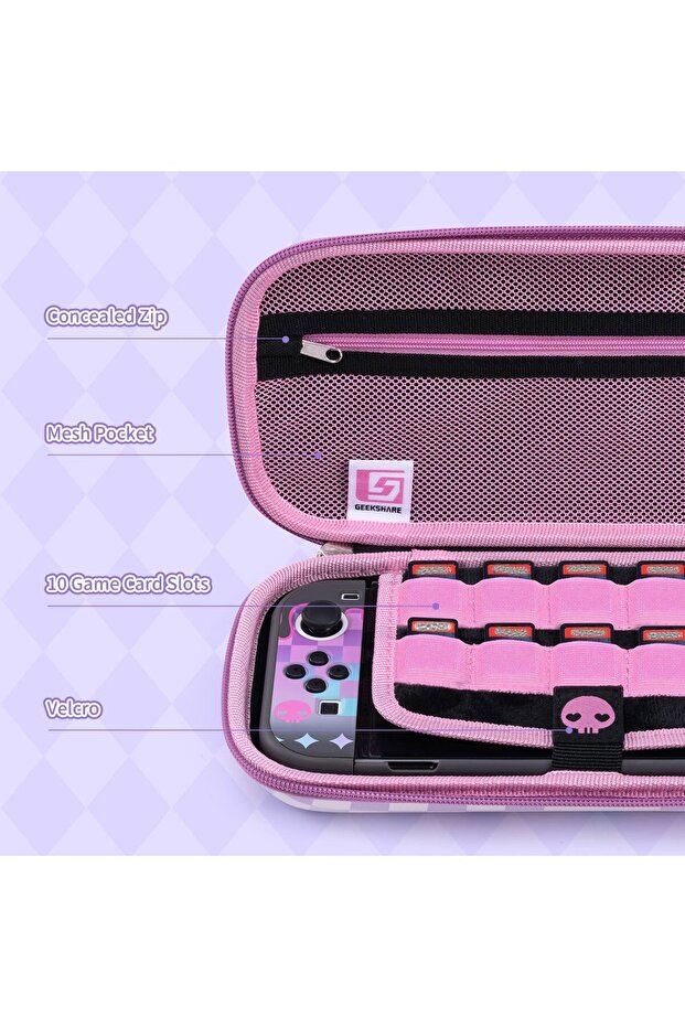 حقيبة حمل متوافقة مع Switch/Oled Hard Shell Switch Case حقيبة سفر محمولة Switch Console - 3