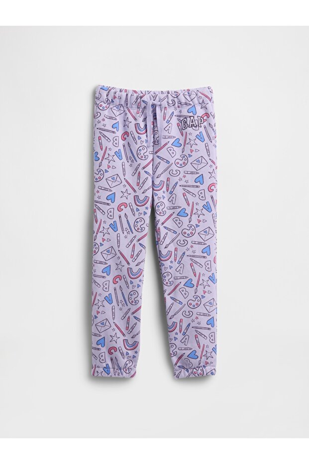 Kız Bebek Mor Relaxed Logo Pull-On Jogger Eşofman Altı - 1