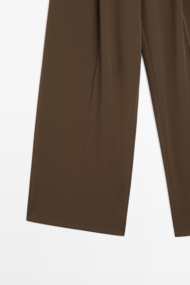 Pensli geniş paça pantolon - 7