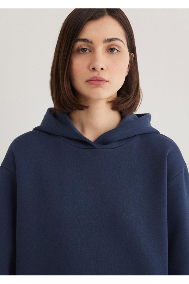 kapüşonlu Regular fit basic sweatshirt - 4