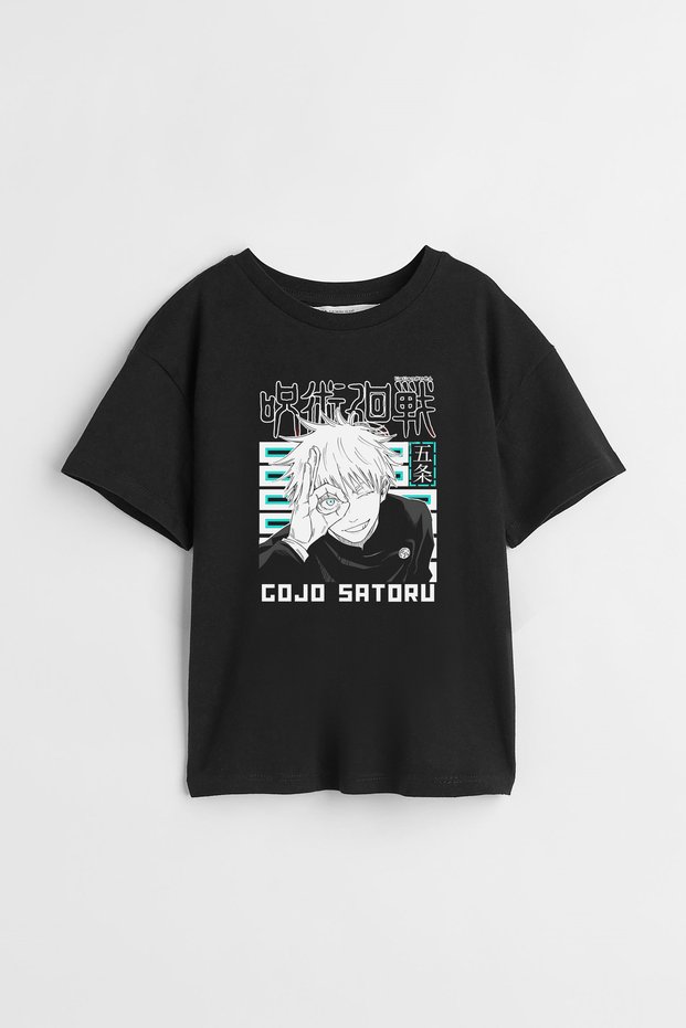 Jujutsu Kaisen Satoru Gojo Anime Cartoon Design Unisex Kids T-Shirt