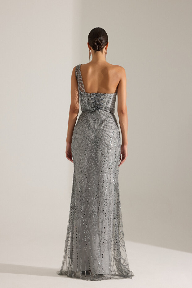 ELEANOR GRİ ELBİSE - 6