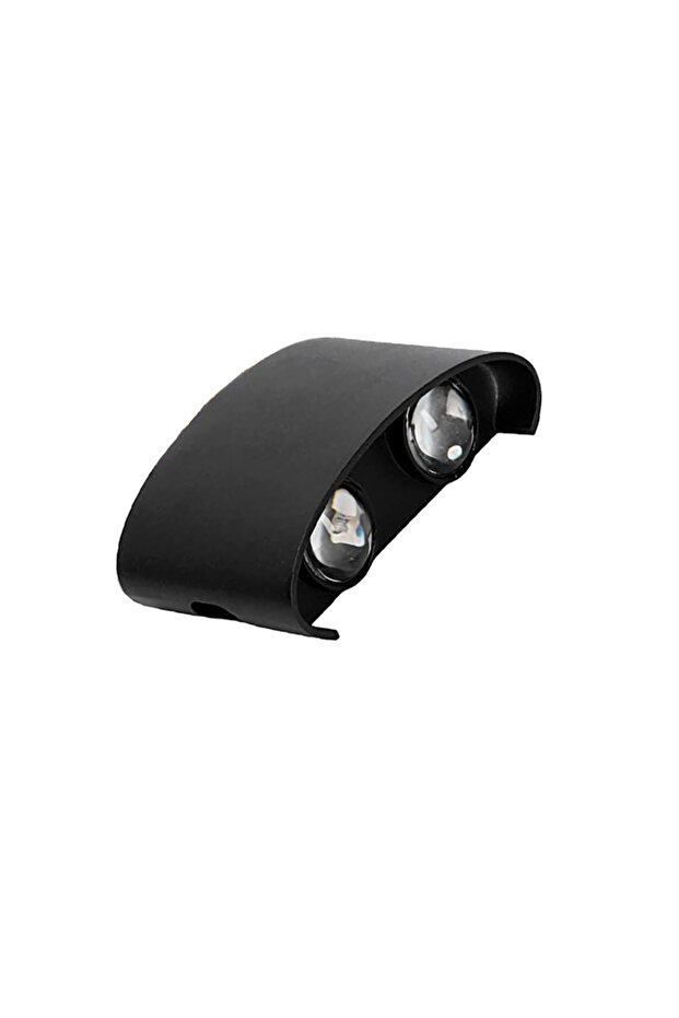 AH 7W Black Outdoor Wall Light with Yellow Lighting