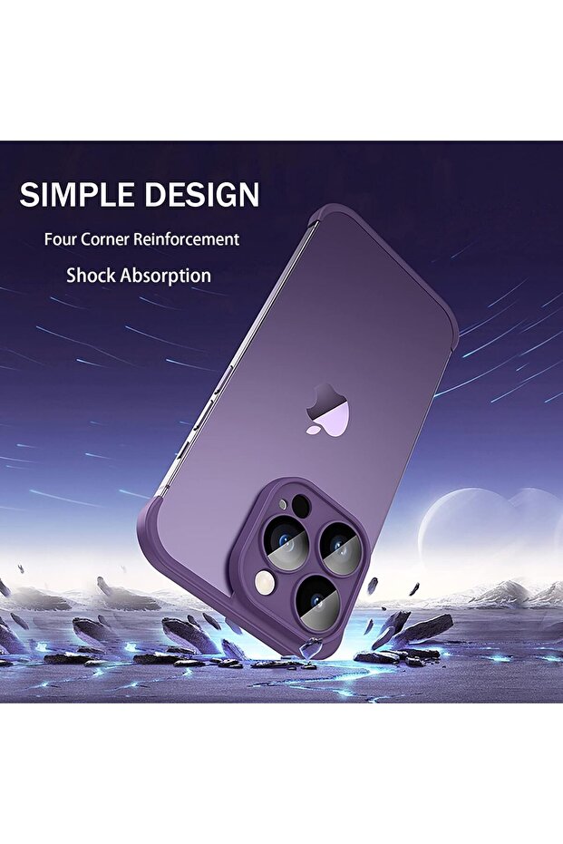 حافظة متوافقة مع iPhone 14 Pro Max حافظة بتصميم بدون حواف لحماية عدسة الكاميرا رفيعة وخفيفة الوزن - 5