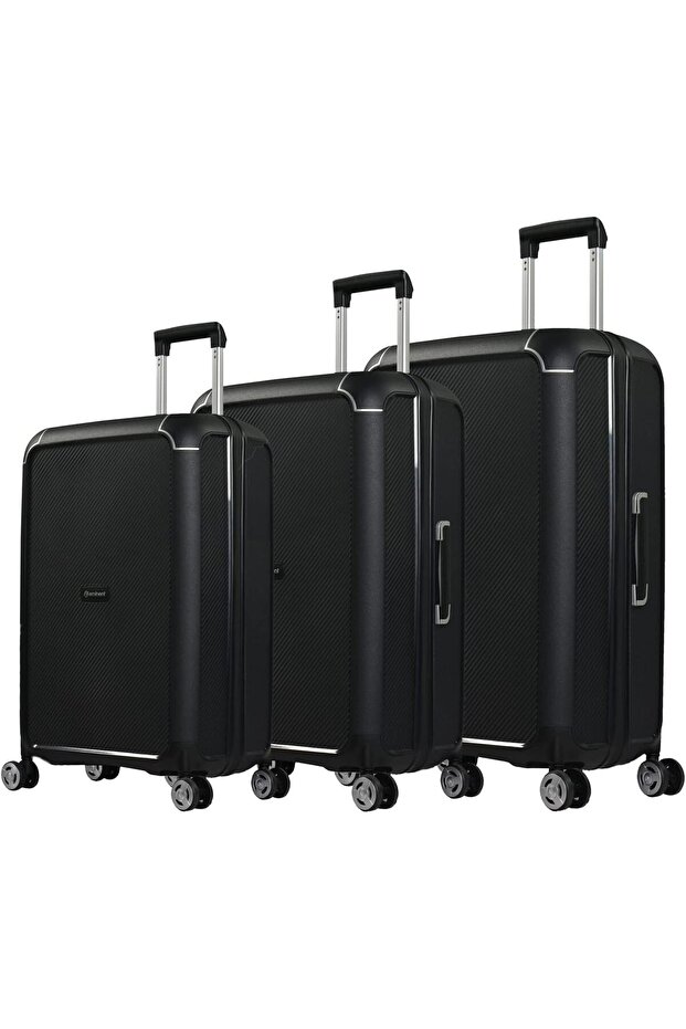 Hard Shell 3-Piece Suitcase Luggage Sets for Unisex – B0002