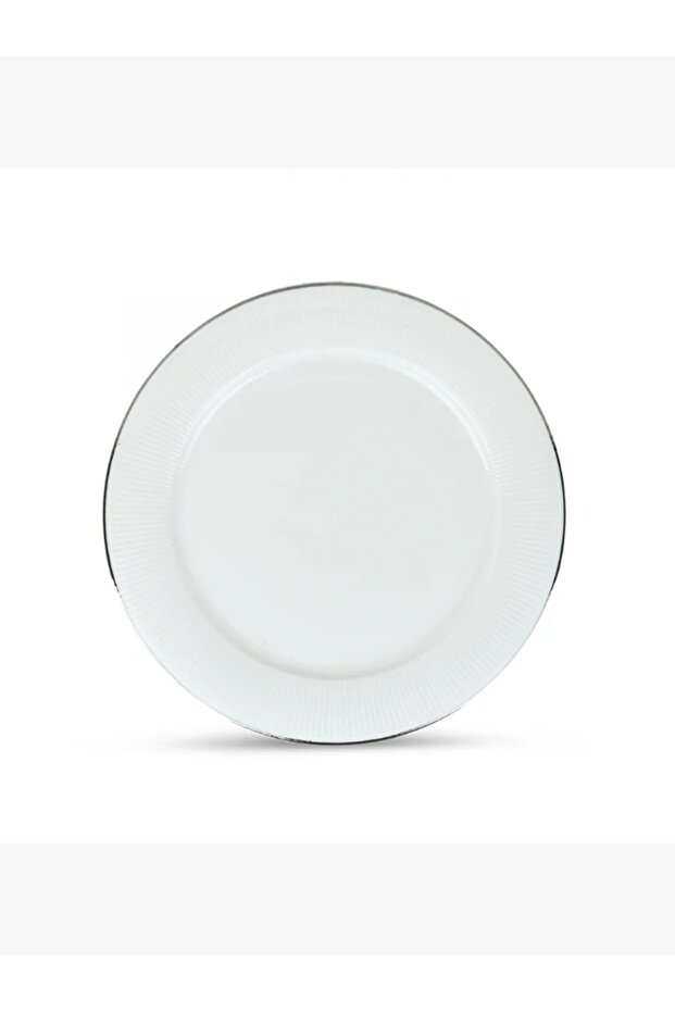 طبق تقديم دائري - مبطن بالفضة - 30 × 30 سم - 1