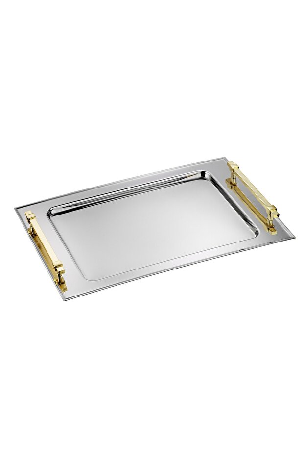 Paris Gold 18/10 Steel Tea Tray