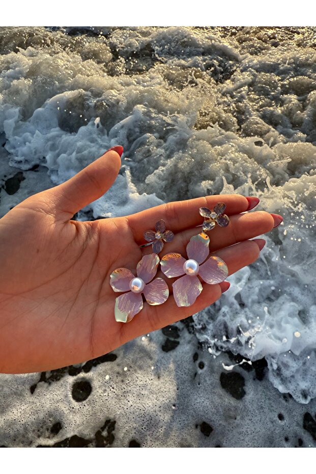 İNCİ DETAYLI YONCA KÜPE - 1