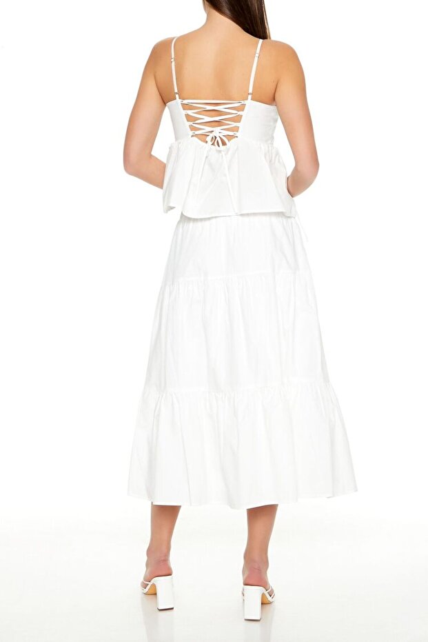 Katmanlı Maxi A-Line Etek - 5