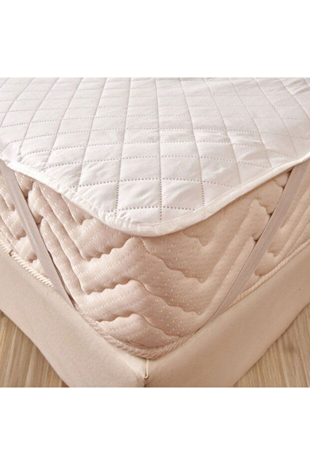 Soft Nando Basic Çift Kişilik Lastikli Alez - Beyaz - 160x200 cm - 2