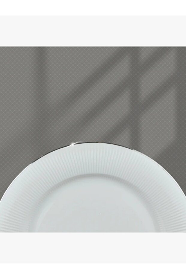 طبق تقديم دائري - مبطن بالفضة - ٢٣ × ٢٣ سم - 3