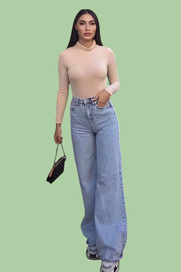 Arctic Blue Palazzo Jeans