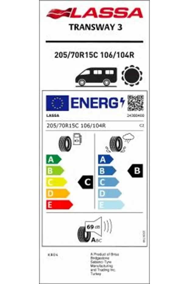 205/70R15C 09KM 106/104R TRANSWAY3 - 4