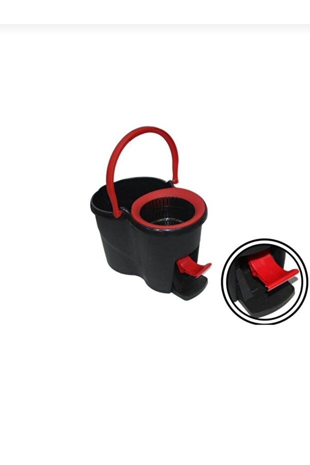 Cleaning set rotating mop and bucket with pedal, black - 4