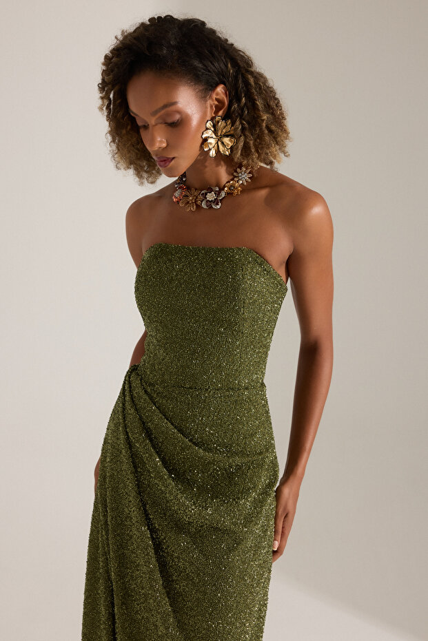 AMBER HAKİ ELBİSE - 5