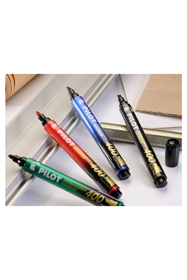 P400 permanent marker, beveled tip, 4 mm, red - 6