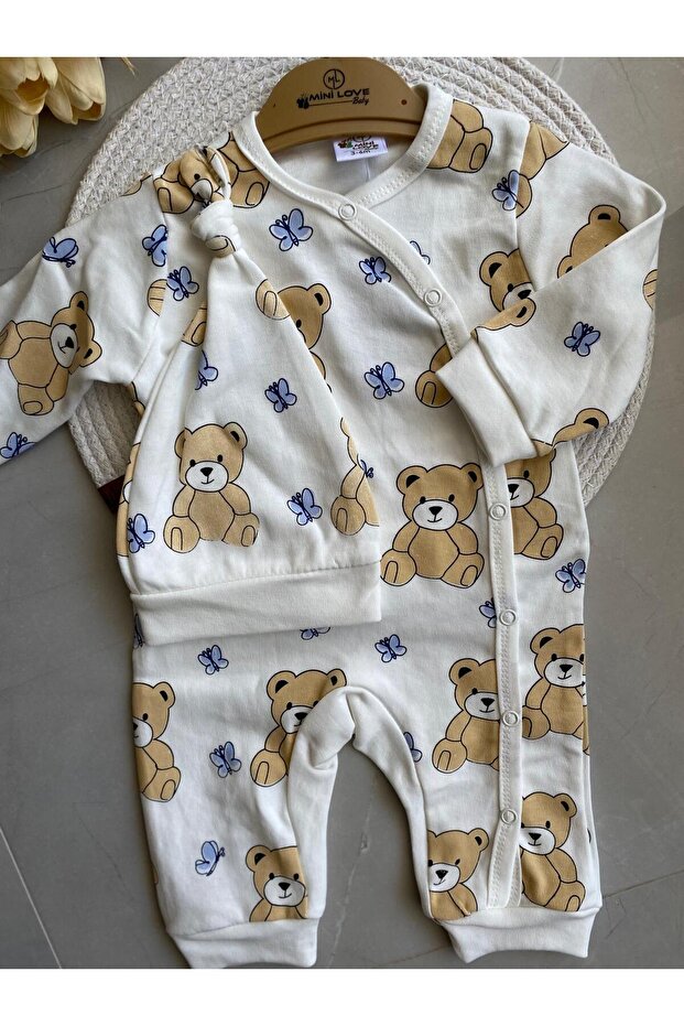 ŞAPKALI AYI BASKILI TULUM - 2